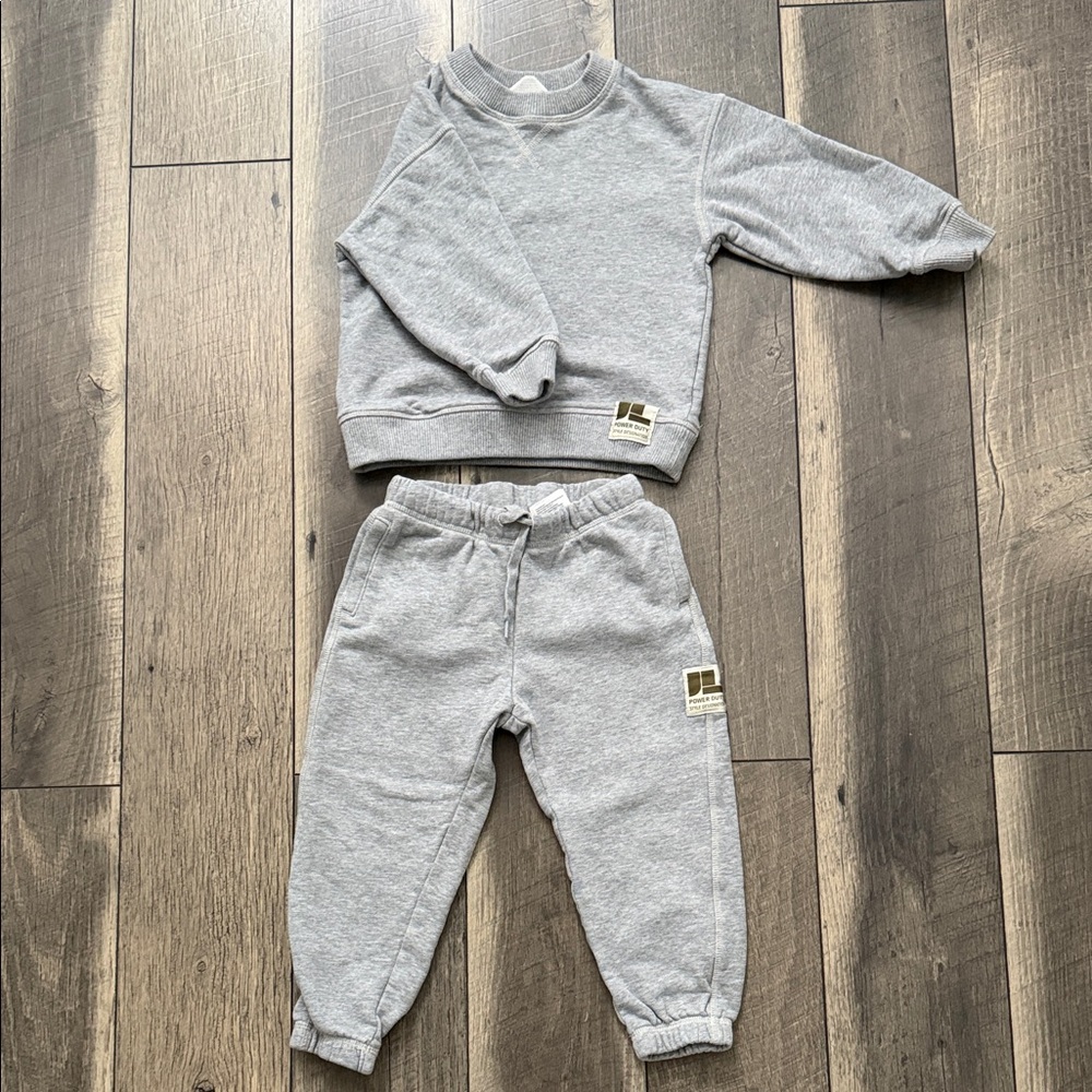 H&M Light Gray Kids Sweatshirt and Joggers Set
